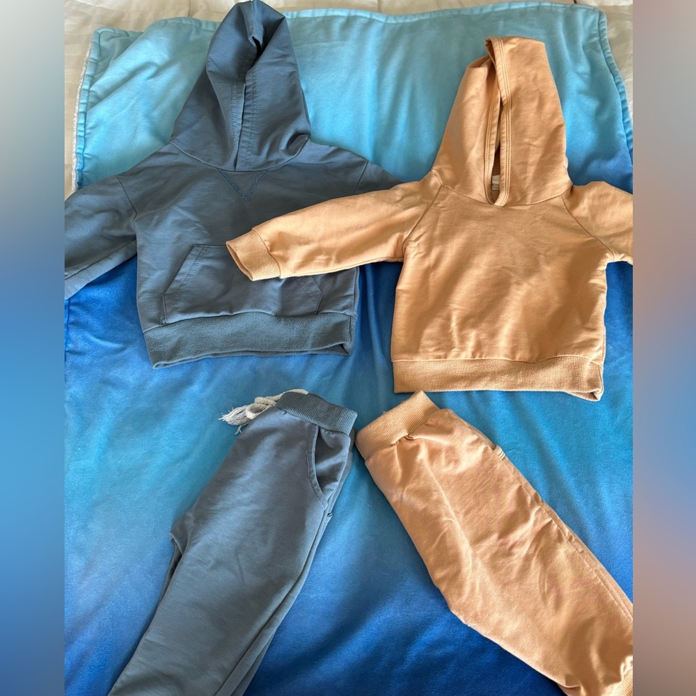 Infant Baby boy Track Suits includes both Blue and Tan